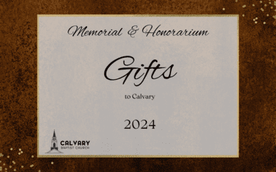 Gifts to Calvary 2024